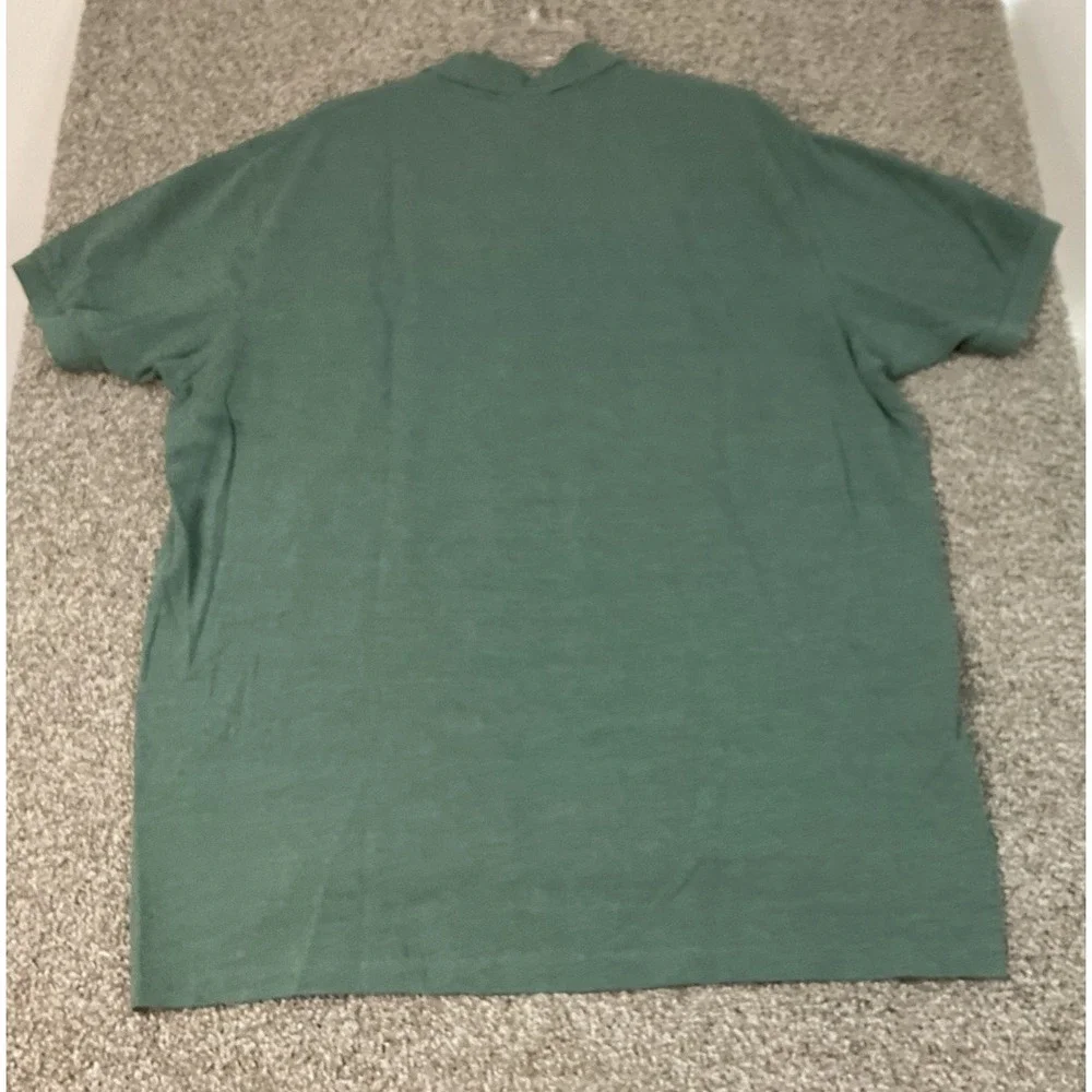 Polo Ralph Lauren Shirt Mens XXL Forest Green Cotton Short Sleeves Red Pony Logo